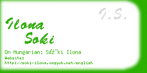 ilona soki business card